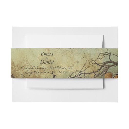 Bandeau De Faire-part Hobbiton Haven Invitation Belly Band (Devant Example)