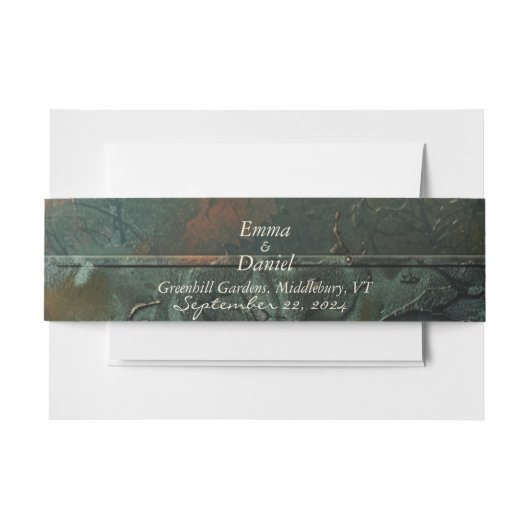 Bandeau De Faire-part Hobbiton Haven Invitation Belly Band (Devant Example)