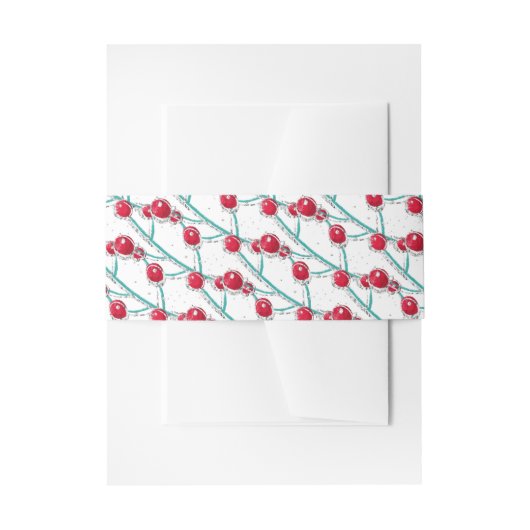 Bandeau De Faire-part Holly Jolly Motif (Devant example)