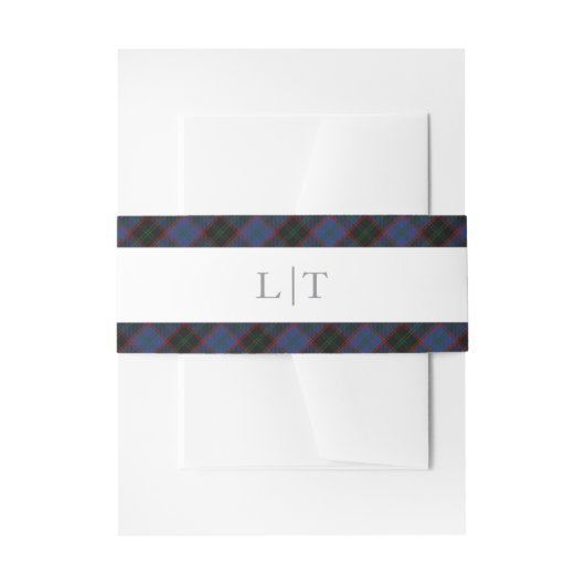 Bandeau De Faire-part Home Hume Clan Tartan Scottish Plaid (Devant example)