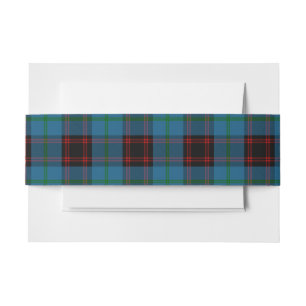 Bandeau De Faire-part Home Scottish Tartan Belly Band