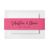 Bandeau De Faire-part Hot rose moderne Mariage amusant (Devant Example)