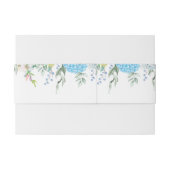 Bandeau De Faire-part Hydrangea à fleurs bleues (Dos exemple)