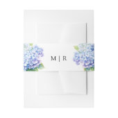 Bandeau De Faire-part Hydrangea Dusty Blue Floral Mariage (Devant example)