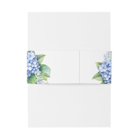 Bandeau De Faire-part Hydrangea Dusty Blue Floral Mariage (Dos Example)