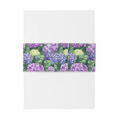 Bandeau De Faire-part Hydrangea Florale Violette Sérène (Dos Example)