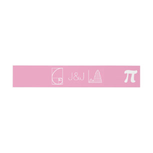 Bandeau De Faire-part Il s'ajoute dans Petal rose Invitation Belly Band