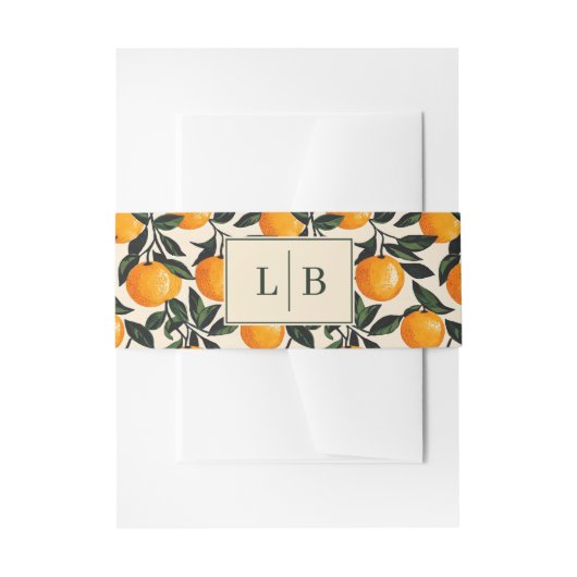 Bandeau De Faire-part Illustration botanique orange joyeuse (Devant example)