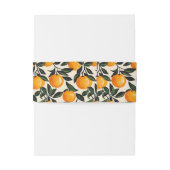 Bandeau De Faire-part Illustration botanique orange joyeuse (Dos Example)