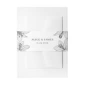 Bandeau De Faire-part Illustration classique Lys floraux (Devant example)