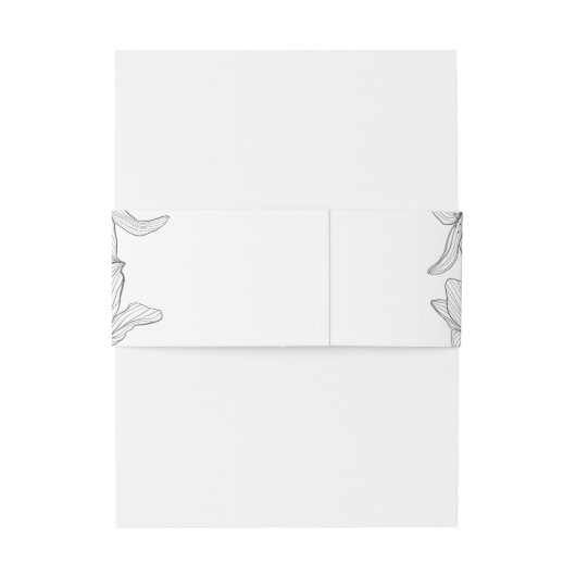 Bandeau De Faire-part Illustration classique Lys floraux (Dos Example)