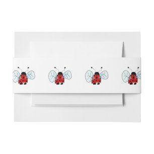 Bandeau De Faire-part Illustration de coccinelle mignonne