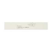 Bandeau De Faire-part Illustration de Magnolia blanc Mariage minimal mod (Plat)