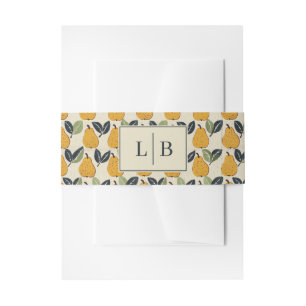 Bandeau De Faire-part Illustration d'une poire orange joyeuse