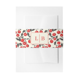 Bandeau De Faire-part Illustration joyeuse de cerise rouge