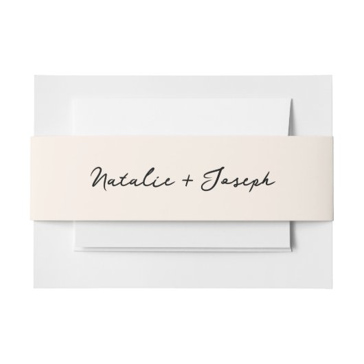 Bandeau De Faire-part Illustré noir manuscrit Mariage de divertissement (Devant Example)