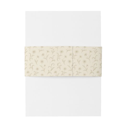 Bandeau De Faire-part Impression botanique à crémeuse neutre (Dos Example)
