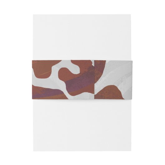 Bandeau De Faire-part Impression Brown et blanche de vache (Dos Example)