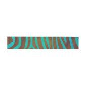 Bandeau De Faire-part Impression Brown et Turquoise Zebra (Plat)