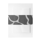 Bandeau De Faire-part Impression Giraffe noir et gris clair (Devant example)