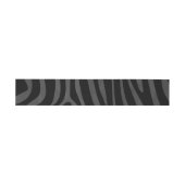 Bandeau De Faire-part Impression noire et grise Zebra (Plat)