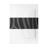 Bandeau De Faire-part Impression noire et grise Zebra (Devant example)
