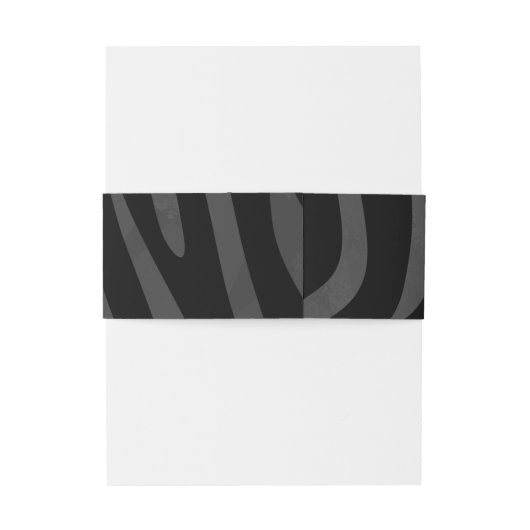 Bandeau De Faire-part Impression noire et grise Zebra (Dos Example)
