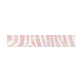 Bandeau De Faire-part Impression rose et blanc Zebra (Plat)