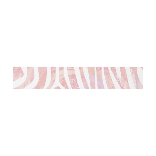 Bandeau De Faire-part Impression rose et blanc Zebra (Plat)