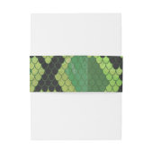 Bandeau De Faire-part Impression serpent noir et vert (Dos Example)