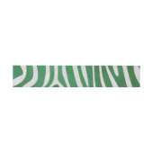 Bandeau De Faire-part Impression verte et blanche Zebra (Plat)