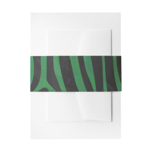 Bandeau De Faire-part Impression zèbre noir et vert