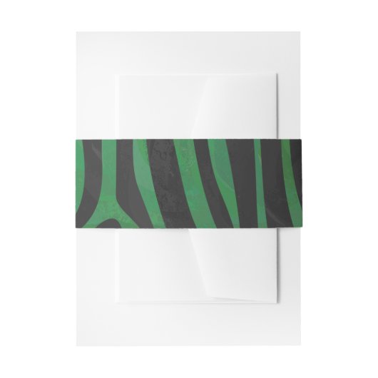 Bandeau De Faire-part Impression zèbre noir et vert (Devant example)
