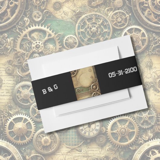 Bandeau De Faire-part industriel Steampunk Victorian Mariage