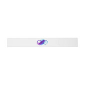 Bandeau De Faire-part Infini avec plume violette (Plat)