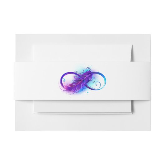 Bandeau De Faire-part Infini avec plume violette (Devant Example)