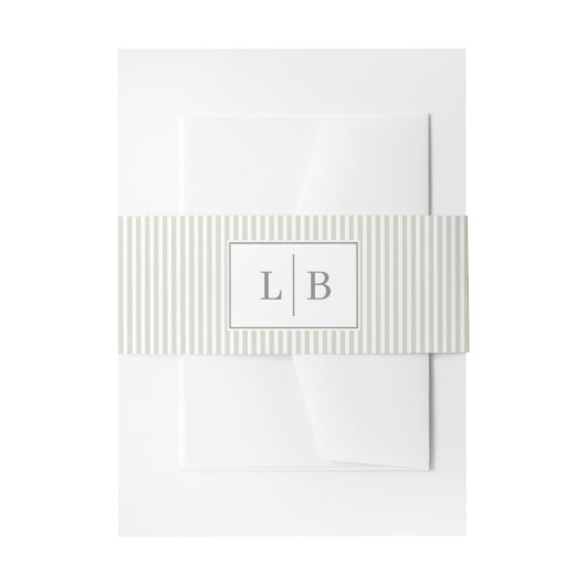 Bandeau De Faire-part Initiales Crème Sophistiquées (Devant example)