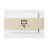 Bandeau De Faire-part Initiales de chardon celtique - Noir & Blanc (Devant Example)