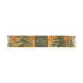 Bandeau De Faire-part Initiales de la forêt automnale rustique (Plat)