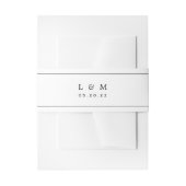 Bandeau De Faire-part Initiales de mariage Classique Moderne (Devant example)