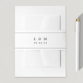 Bandeau De Faire-part Initiales de mariage Classique Moderne