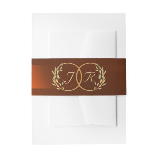 Bandeau De Faire-part Initiales de monogramme - Cuivre