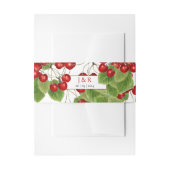 Bandeau De Faire-part Initiales de nom de mariage Classy Cherry Monogram (Devant example)