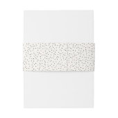 Bandeau De Faire-part Initiales élégantes à points noirs (Dos Example)