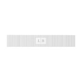 Bandeau De Faire-part Initiales Gris Élégantes (Plat)