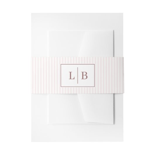 Bandeau De Faire-part Initiales Marron Éteintes Élégantes (Devant example)
