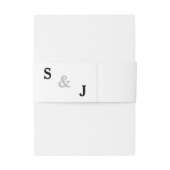 Bandeau De Faire-part Initiales Monogrammées Mariage Rose Pastel (Dos Example)