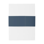 Bandeau De Faire-part Initiales monogrammes Mariage bleu marine (Dos Example)