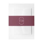 Bandeau De Faire-part Initiales monogrammes Mariage de Bourgogne (Devant example)