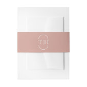 Bandeau De Faire-part Initiales monogrammes Rose Mariage or (Devant example)